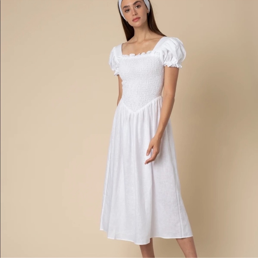 Sleeper Belle linen dress white - Picture 2 of 8